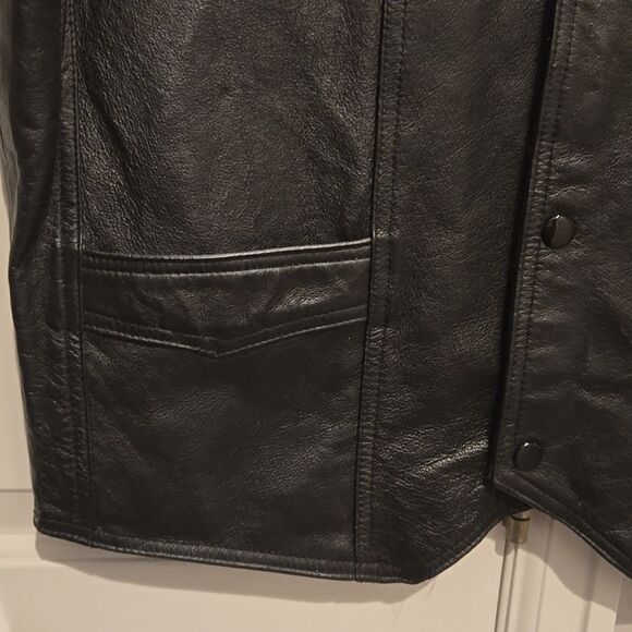 Mens American Flag Leather Vest L - Picture 4 of 4